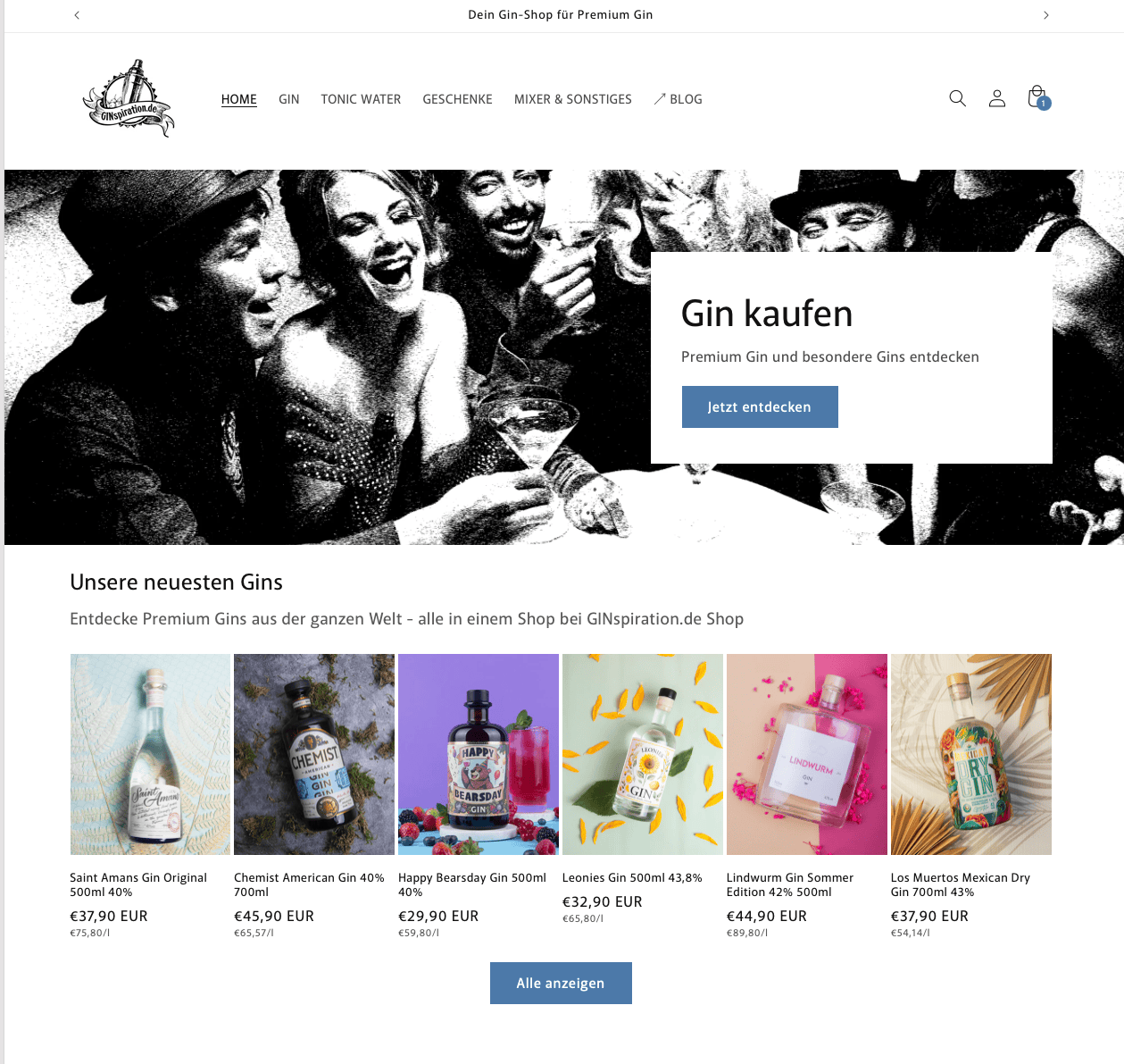 Unser neuer Ginspiration-Shop ist online